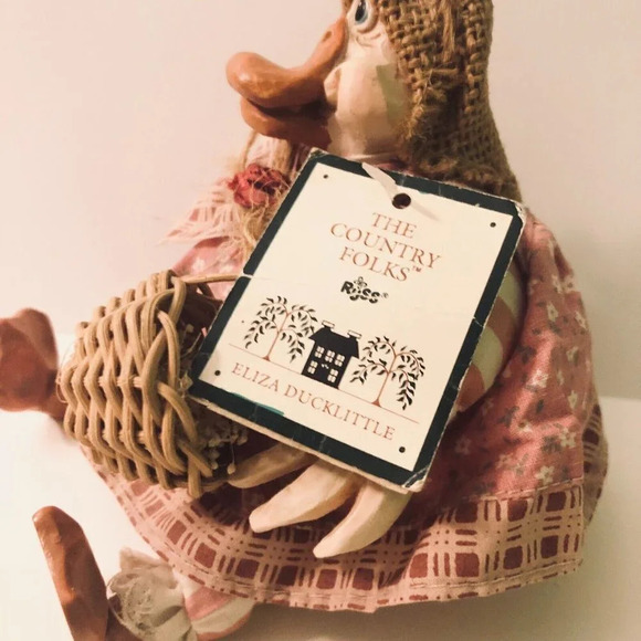 Vintage Russ Berrie Country Folks Duck Kathleen  Kelly Ceramic Bean Bag Duck - Picture 3 of 14